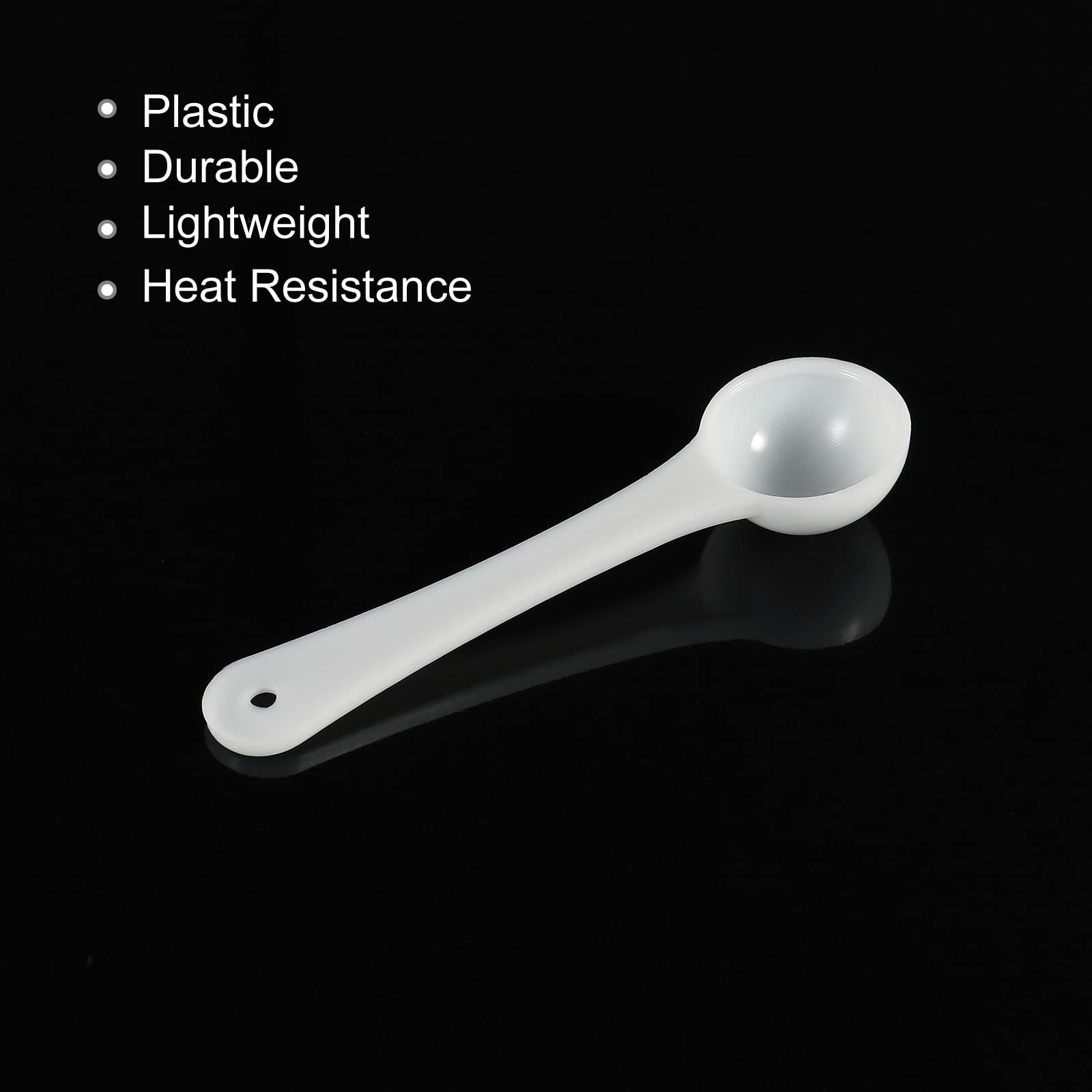Meccanixity Micro Spoons 1 Gram Measuring Scoop Plastic Round Bottom Mini Spoon With Hanging Hole For Home Kitchen Powder Measur